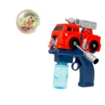Jiadihong Fire Truck Bubble Gun Bubble Maker Blower Machine With 2 Bubble Solutions For Kids Bubble Blower For Bubble Blaster Party Favors Summer Toy (Fire Truck) - Image 2