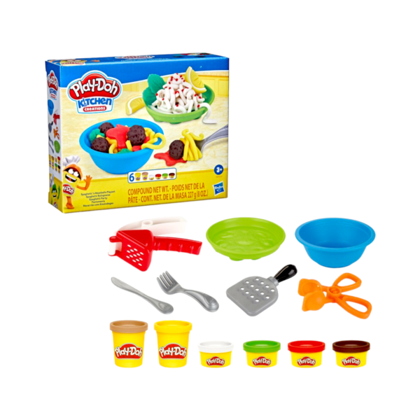 Play-Doh Kitchen Creations Spaghetti ‘n Meatballs Playset Toys Age 3 ...