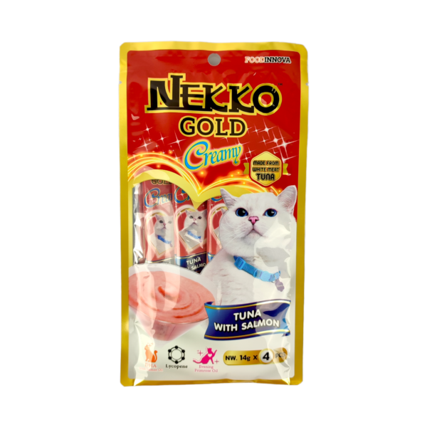 Nekko Gold Creamy Tuna With Salmon 4Pcsx14g - Image 1