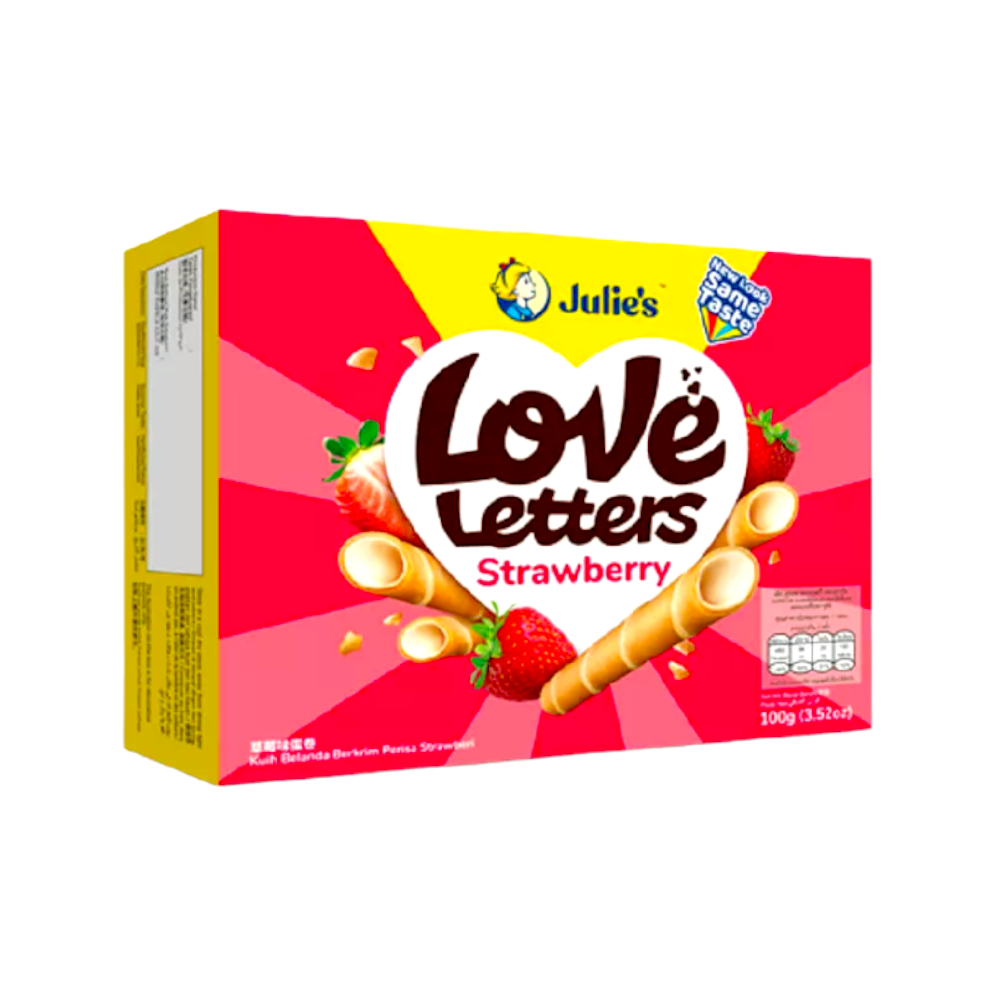 Julie s Love Letters Strawberry Wafer Roll 100g Shopifull