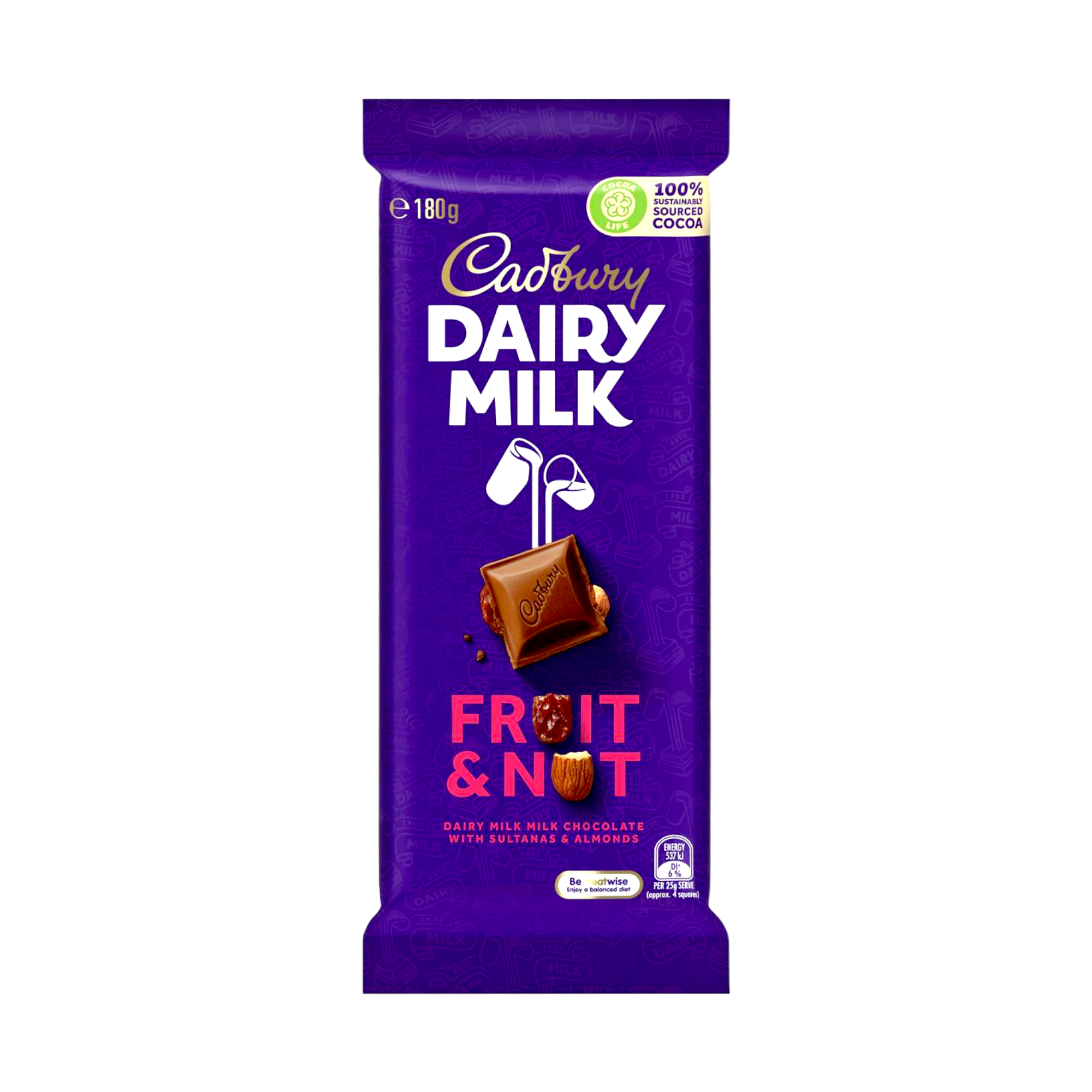 Cadbury Dairy Milk Fruit And Nut Milk Chocolate 180g Shopifull