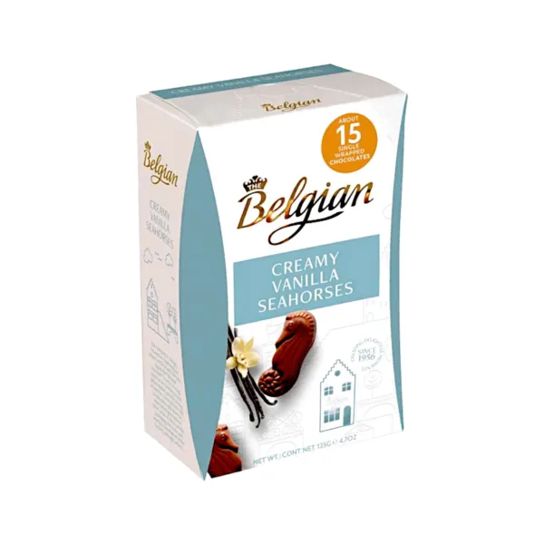 image-Photoroom - 2024-02-20T181938.542 Belgian Creamy Vanilla Seahorses Chocolate - 135g - Image 1