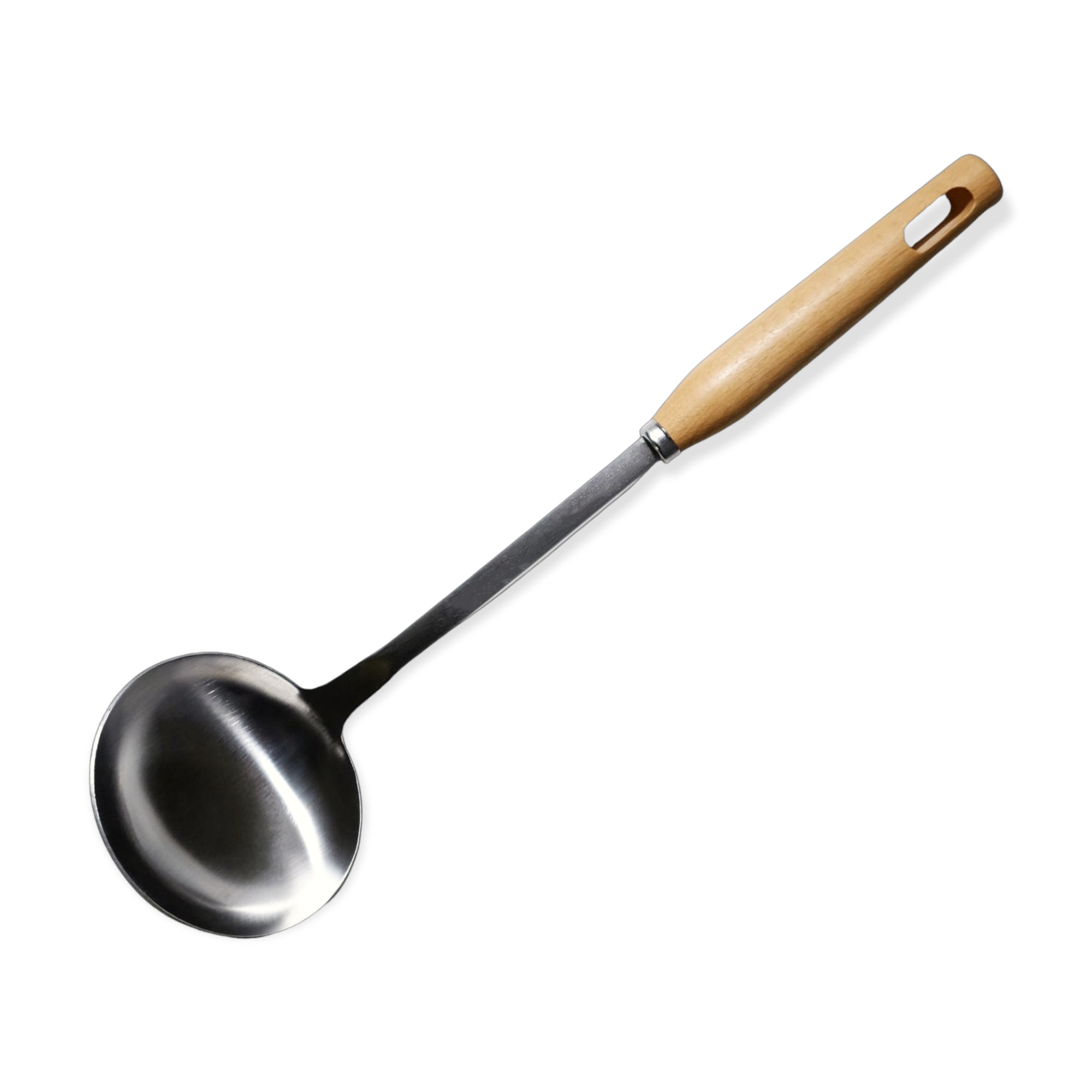 Jmj Food Contact Grade Stainless Steel Soup Ladle Wooden Handle Ld Shopifull