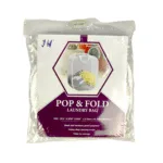 Jh Pop & Fold Laundry Bag (White) Size D11"xw18"xH24" (27.9cm x 45.7cm x 60.9cm) - Image 2