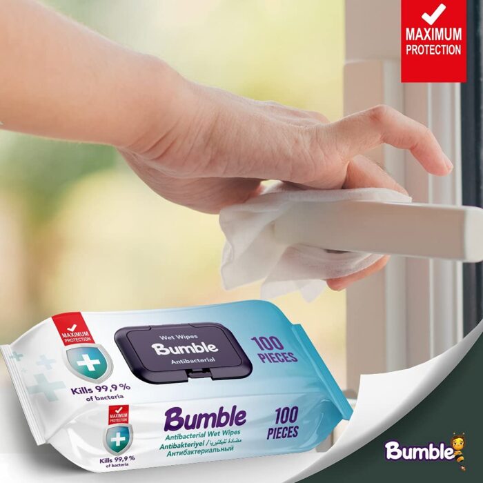 Bumble Antibacterial Wet Wipes 100Pcs Shopifull