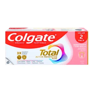 Colagte Total Active Prevention Plus Sensitivity+Gum Health Toothpaste - 2x150g