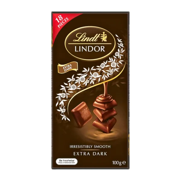 Lindt Lindor Extra Dark Chocolate - 100g Lindt Lindor Extra Dark Chocolate - 100g - Image 1