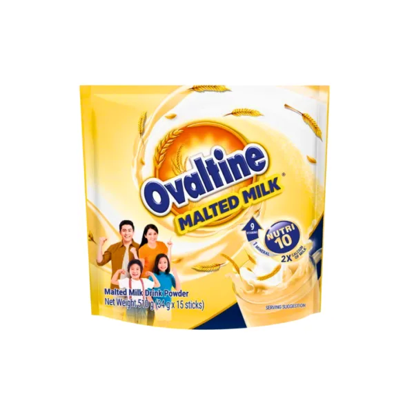 Ovaltine Malted Milk Drink Powder [34gX15 Sticks] - 510g - Image 1