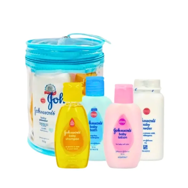 JOHNSON’S® baby Travel Kit a handy and convenient pack consisting of our basic essentials care which includes: - Johnson's® Baby Lotion 50ml - Johnson's® Baby Shampoo 50ml - Johnson's® Baby Bath 50ml - Johnson's® Baby Powder 50g Johnsons Baby Basic Essential Care Travel Kit - 50ml/g - Image 1