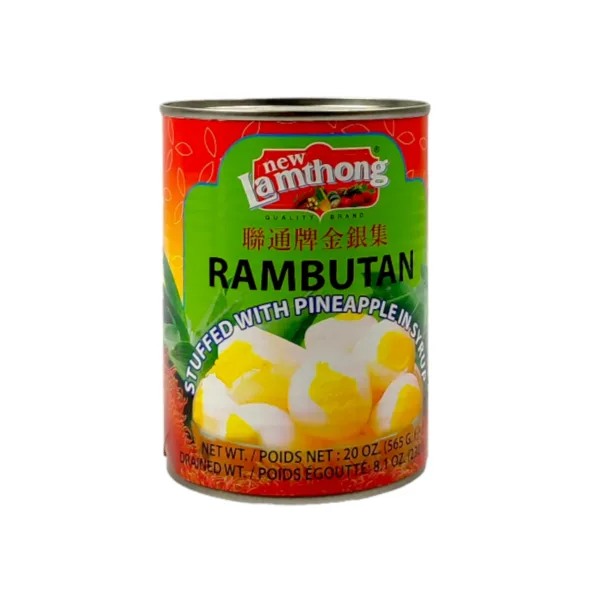New Lamthong Rambutan Stuffed With Pineapple In Syrup 565g New Lamthong Rambutan Stuffed With Pineapple In Syrup 565g - Image 1