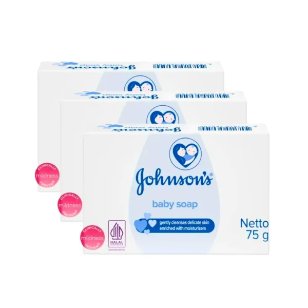 Johnsons Baby Soap Regular - 3Pcsx75g Johnsons Baby Soap Regular - 3Pcsx75g - Image 1