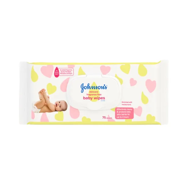 Johnsons Baby Wipes Skincare Fragrance - 75Wipes Johnson’s Baby Wipes Skincare Fragrance - 75Wipes - Image 1