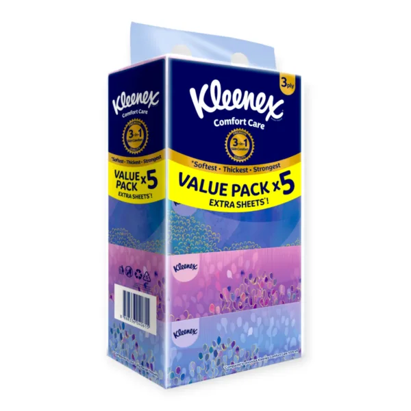 Kleenex Comfort Care Facial Tissue - 5 Boxes - Image 1