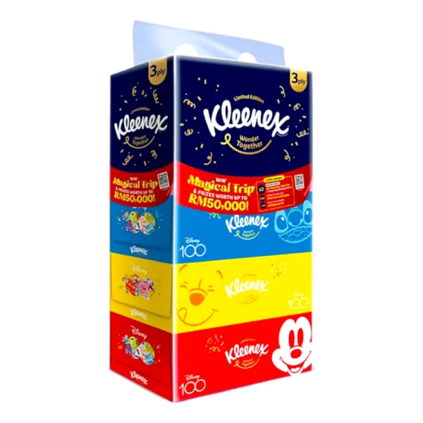 image-PhotoRoom - 2023-12-23T173914.824 Kleenex Limited Edition wonder Together Facial Tissue 3Ply - 5 Boxes - Image 1