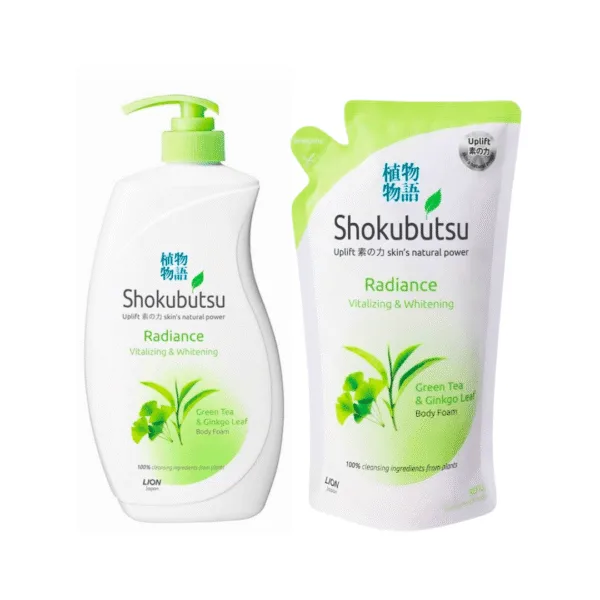 Shokubutsu Radiance Vitalizing & Whitening Green Tea & Ginkgo Leaf Body Foam Shokubutsu Radiance Vitalizing & Whitening Green Tea & Ginkgo Leaf Body Foam - Image 1