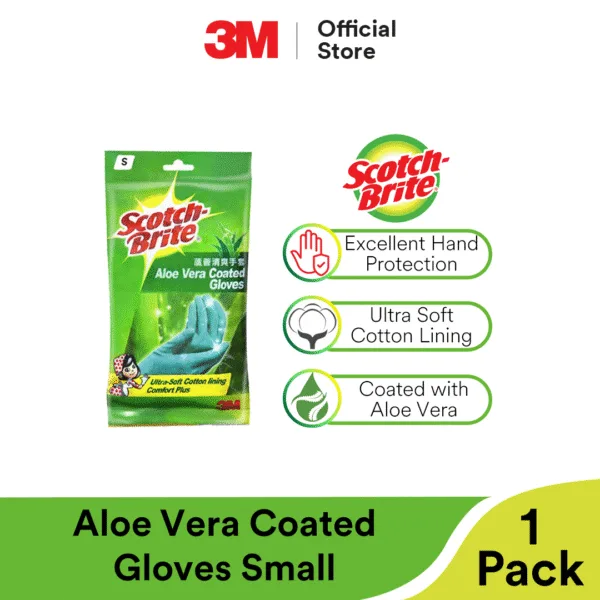 Scotch Brite Aloe Vera Coated Gloves Size S 3m - Image 2