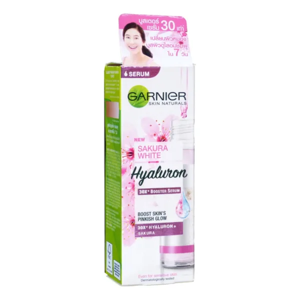 Garnier Skin Naturals Sakura White Hyaluron Booster Serum 30ml - Image 2