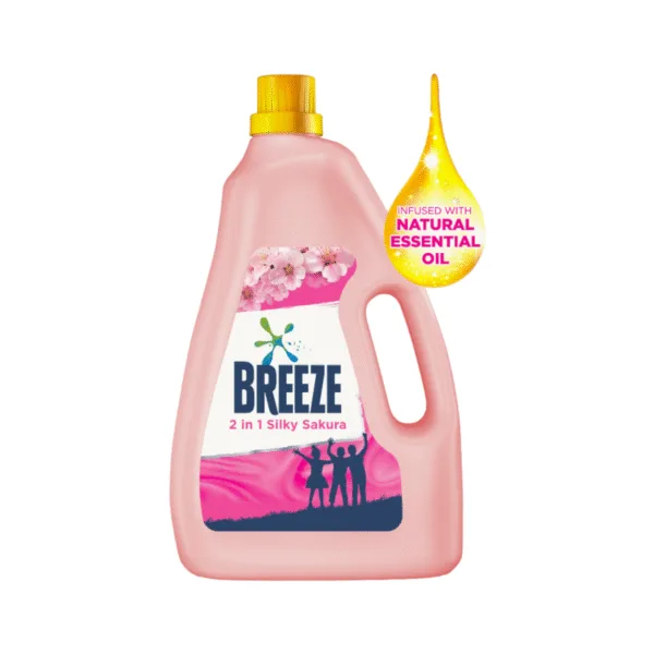 Breeze Detergent Liquid 2In1 Silky Sakura 3.6kg - Image 2