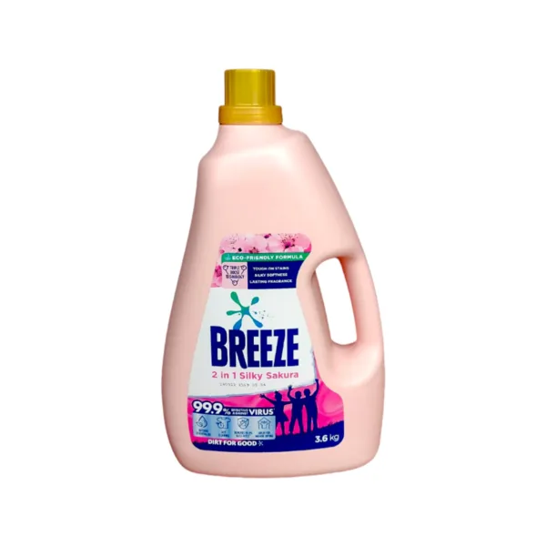 breeze Breeze Detergent Liquid 2In1 Silky Sakura 3.6kg - Image 1