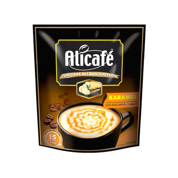 Alicafe Tongkat Ali Dan Ginseng Caramel 15Sachits x 40g - Image 1