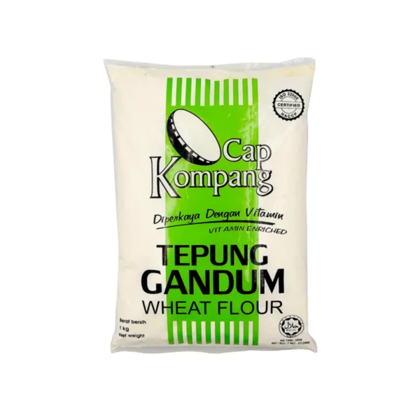 Cap Kompang Tepung Gandum Wheat Flour 1kg Cap Kompang Tepung Gandum Wheat Flour 1kg - Image 1
