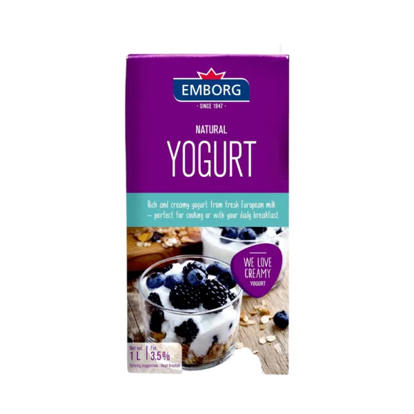 Emborg Plain Natural Yogurt 1Lit Emborg Natural Plain Yoghurt - 1L - Image 1