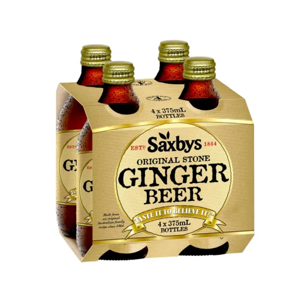 Saxbys Ginger Beer 4Packx375ml Saxbys Ginger Beer 4Packx375ml - Image 1