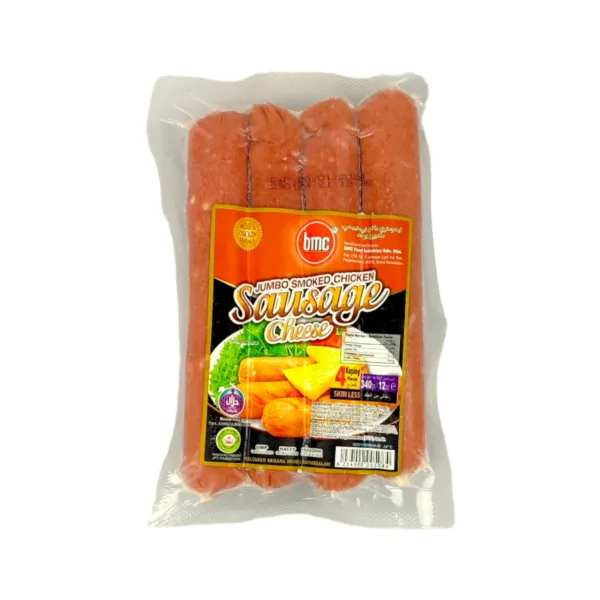 sausage BMC Jumbo Smoked Chicken Sausage Cheese 340gm - Image 1