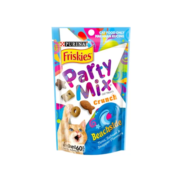 Purina Friskies Party Mix Cat Treats Crunch Beachside 60g Purina Friskies Party Mix Cat Treats Crunch Beachside 60g - Image 1
