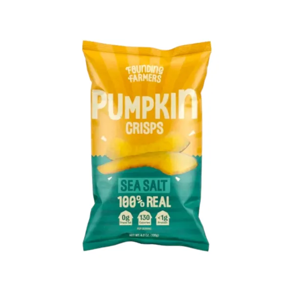 Founding Farmers Pumpkin Crisps Sea Salt 100% Real - 120g - Image 1