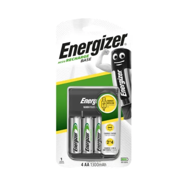 Energizer Recharge Base 1Charge With 4Batteries 4AA 1300mAh Energizer Recharge Base 1Charge With 4Batteries 4AA 1300mAh - Image 1