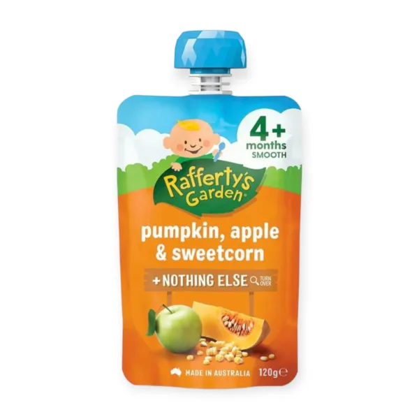Raffertys Garden Baby Food Pumpkin, Apple & Sweetcorn - 120g - Image 1