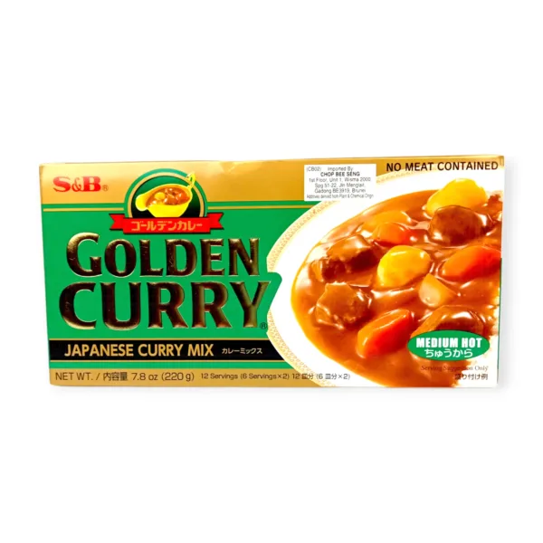 PhotoRoom-20230615_165210 S&B Golden Curry, Medium Hot - 220g - Image 1