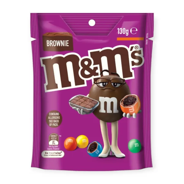 PhotoRoom-20230909_155558_4 M&m's Milk Chocolate Brownie Share Bag -130g - Image 1