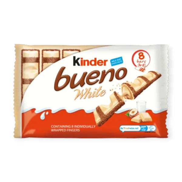 Kinder Bueno White, Milk and Hazelnuts Chocolate T3 (3x2 Bars) -117g - Image 1