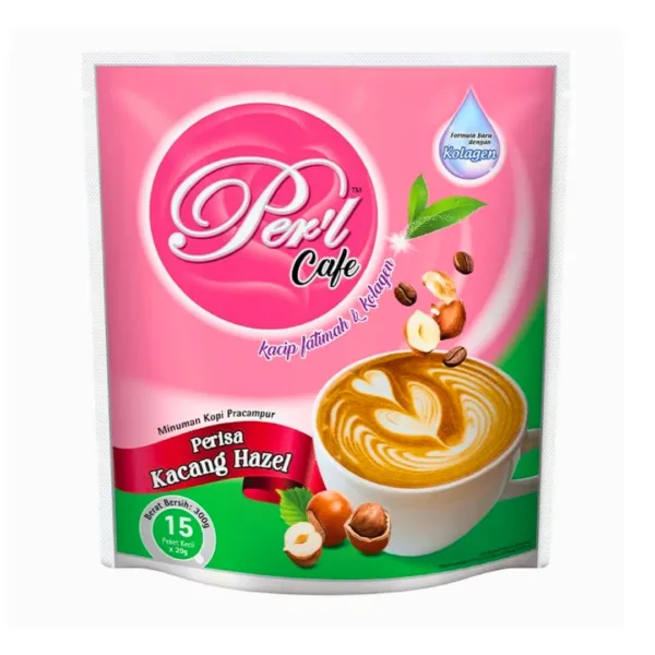 Per'l Cafe Kacip Fatimah Kolagen Perisa Kacang Hazel (15x20g) - 300g - Image 1
