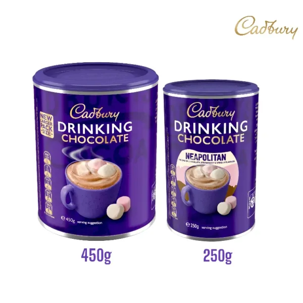 Cadbury Drinking Chocolate - 450g & 250g - Image 1
