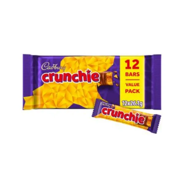 Cadbury Crunchie Chocolate 7 Bars - 182.7g Cadbury Crunchie Chocolate 7 Bars - 182.7g - Image 1