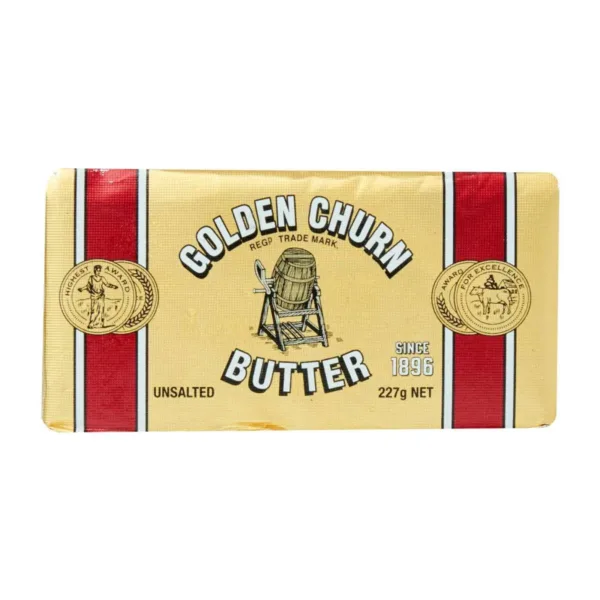 1e9b83fb118c954feefbc34c8d067af2.jpg_1200x1200q80.jpg Golden Churn Foil Wrapped Unsalted Butter 227g - Image 1