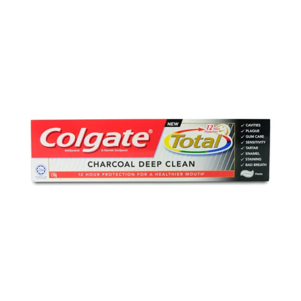 555.jpg ColgateĀ® TOTAL Charcoal Deep Clean Toothpaste 150g - Image 1