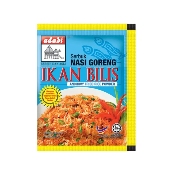 Adabi-nasi-goreng-ikan-bilis.jpg Adabi Serbuk Nasi Goreng Ikan Bilis Anchovy Fried Rice Powder (4pcs x 17g) - Image 1