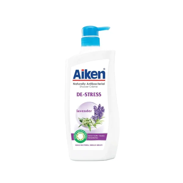 Aiken Antibacterial Shower Creme De-Stree Lavender 900g - Image 1
