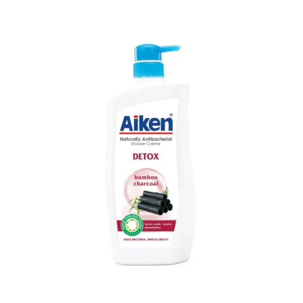 Aiken Antibacterial Shower Creme Detox Bamboo Charcoal 900g - Image 1