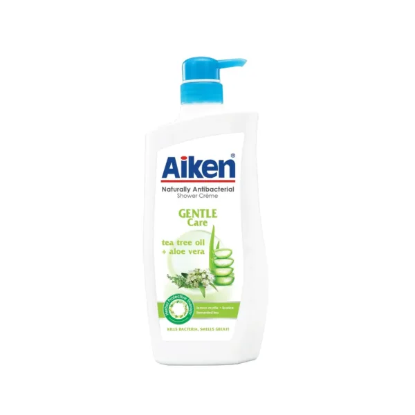 Aiken Antibacterial Shower Creme Gentle Care Tea Tree Oil + Aloe Vera 900g - Image 1