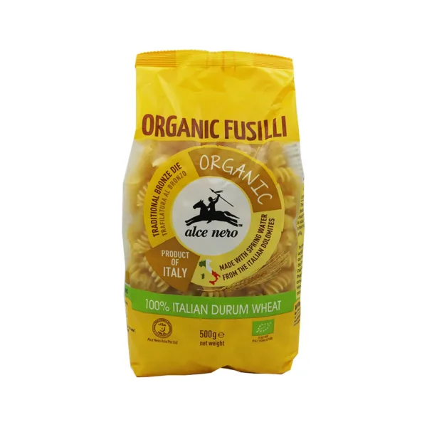 Alce-Nero-Organic-Fusilli-500g.jpg Organic Fusilli Alce Nero 100% Italian Durum Wheat 500g - Image 1