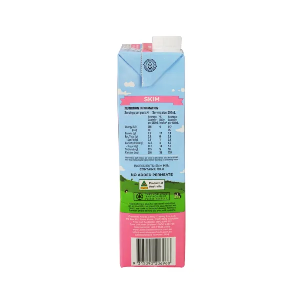 Australia's Own skim Milk 1Ltr - Image 3