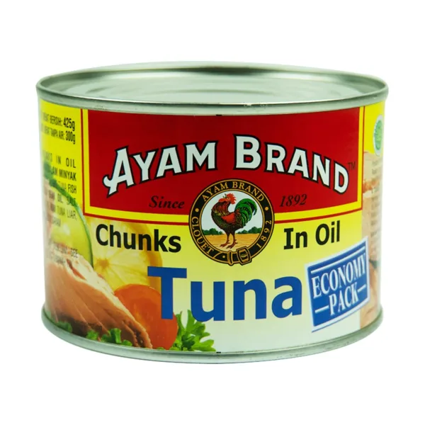Aya-Brand-tuna-chuck-in-oil-425g.jpg Ayam Brand Chunks In Oil Tuna (Economy Pack) 425gm - Image 1