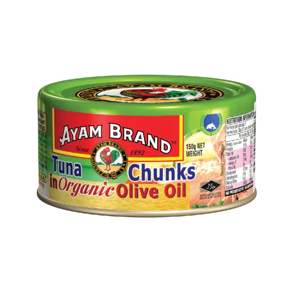 Ayam Tuna Chunks in Organic Olive Oil 150g - Image 1