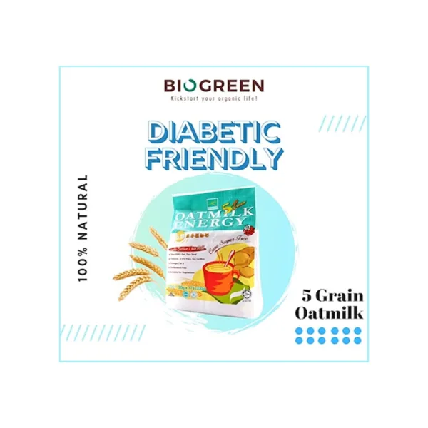 Biogreen 5 Grain Oatmilk Energy 330Gm (30Gm X 11 Sachet) - Image 3