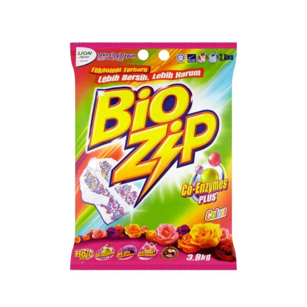 Biozip Detergent Powder Colour 3.8kg - Image 1